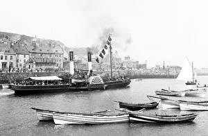 Docks Scarborough boat leaving Whitby
