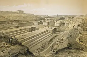 Sebastopol Prints: Docks at Sebastopol with ruins of Fort St. Paul