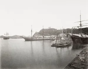 Boatman Prints: Docks and ships at Yokosuka, Japan