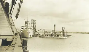 Dock Side Prints: Dockside facility for loading bananas