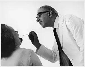 Throat Prints: Doctor Examines Patient