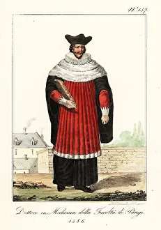 Capelet Prints: Doctor at the Faculty of Medicine, 1586