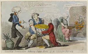 Relieving Prints: Doctor Sangrado relieving John Bull of the Yellow Fever