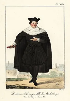 Surgeon Prints: Doctor of Surgery at the Faculty of Medicine, Paris, 1580s
