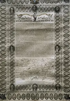 Bogot Prints: Document of July 20th 1810s revolution, when
