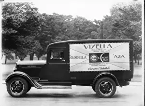 Viyella Prints: Dodge van with advertisement for Viyella