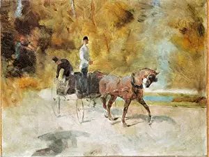 Lautrec Prints: In Dog-Car