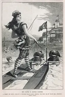 Spin Prints: Dog-Drawn Catamaran