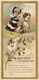 Dog and Girl / Xmas Card