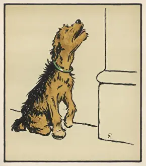 Jill Prints: Dog with Green Collar