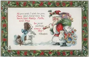 B Ring Prints: Dog and Santa