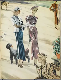 Catches Prints: Dog-Walking Chic 1937