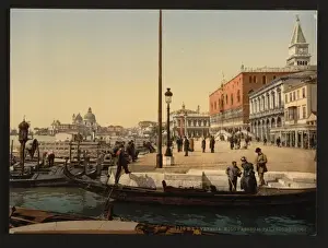 In front of the Doges Palace, Venice, Italy