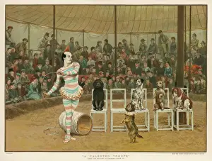 Clown Prints: Dogs and Circus Clown