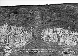 Dolerite Dyke Traversing the Chalk and Basalts, Cavehill Qua Dolerite Dyke Traversing the Chalk and Basalts, Cavehill Qua