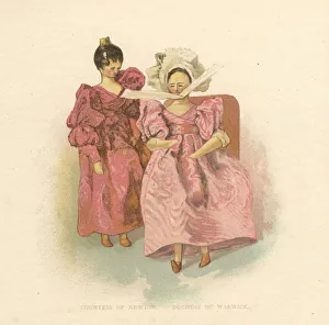 Dolls of courtiers dressed by Princess Victoria