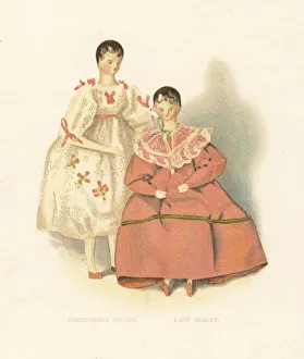Victorias Gallery: Dolls of courtiers Viscountess Stuart and Lady Sedley