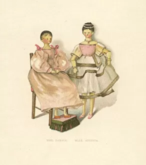 Dolls representing Eugenie Dahaly and ballerina