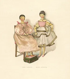 Pauline Gallery: Dolls representing Eugenie Dahaly and ballerina