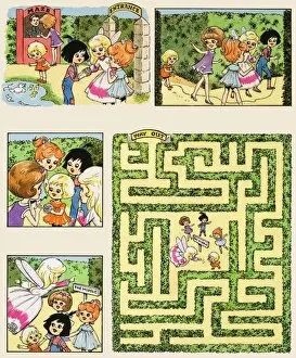 The Dolly Girls and a maze