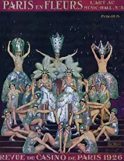 Dolly Collection: Dolly Sisters and chorus in Diamond tableaux