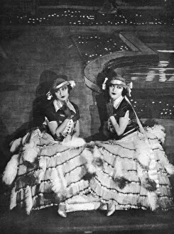 Ambassadeurs Gallery: The Dolly Sisters in their Mazurka costumes, Paris