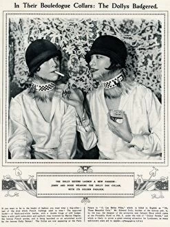 Images Dated 12th July 2016: Dolly Sisters wearing the Bulldog collar 1924