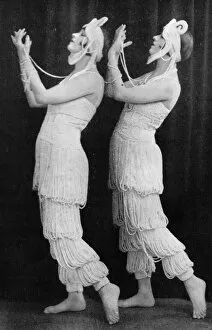 Performers Collection: Dolly Sisters wearing their Ciro pearl costumes