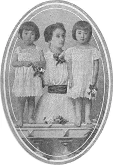 The Dolly Sisters as young girls with their mother (c. 1905) Date: circa 1905