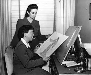 Dolly Tree and Ruth Cornell look at Trees sketches