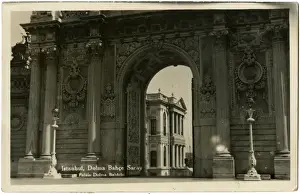 Dolmabahce Prints: Dolmabahce Palace, Istanbul - View through the gates