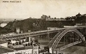 Iron Prints: Dom Luis I Bridge, River Douro, Porto, northern Portugal