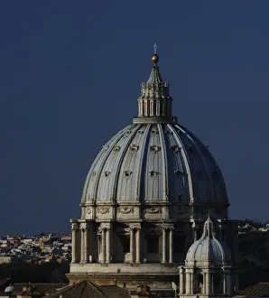 Simoni Prints: Dome of the Basilica of St. Peter. 16th century. Vatican Cit