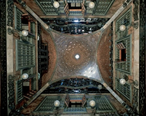 Angle Gallery: Dome of the Great Hall of Guell Palace. By Antoni Gaudi (185