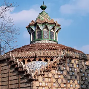 Gaudi Prints: Dome of the Horsess Pavilion. Finca Guell. By Antoni Gaudi