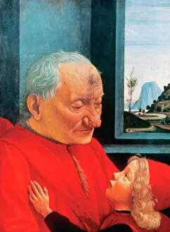 Painter Collection: Domenico Ghirlandaio (1449-1494). An Old Man and his Grandso