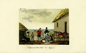 Domestic occupations of the Chamorro women