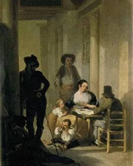 Dominguez Collection: DOMINGUEZ BECQUER, Jos頨1805-1841). The Scribe
