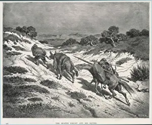 1605 Prints: Don Quixote and Sancho Panza beaten