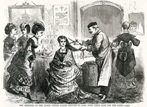 Sharing Prints: Donating hair to pope 1870