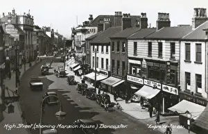 Doncaster Prints: Doncaster - High Street (showing Mansion House)