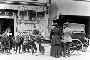 Donkey cart, London