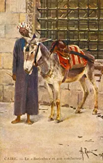 Iron Work Prints: Donkey and his owner - Cairo, Egypt