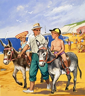 Images Dated 18th August 2006: Donkey rides on the beach