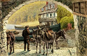 Clovelly Prints: Donkeys of Clovelly, Devon
