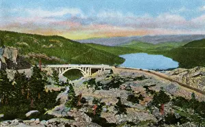 Californian Prints: Donner memorial Bridge, Donner Lake, California, USA