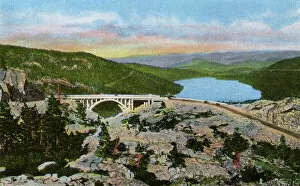 Donner memorial Bridge, Donner Lake, California, USA