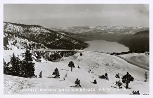 Donner Prints: Donner summit lake and bridge, California, USA