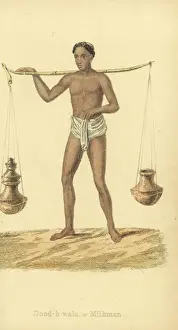 Loincloth Prints: Doodhwala or Indian milkman
