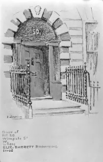 Door of 50 Wimpole Street, London